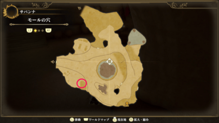 モールの穴のマップ