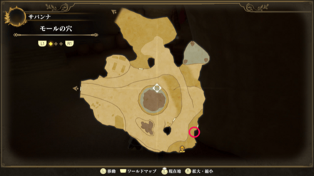 モールの穴のマップ