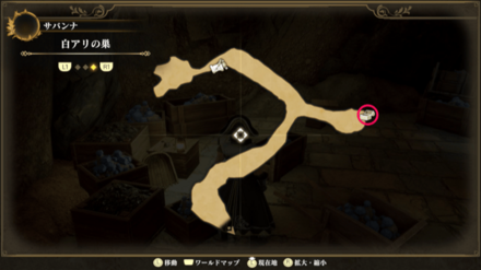 白アリの巣のマップ