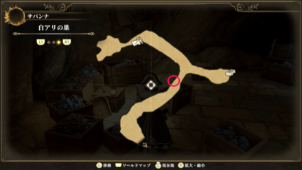 白アリの巣のマップ