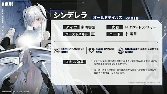 ニケシンデレラの性能