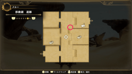 移動湖 遺跡のマップ