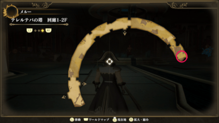 テレルテバの塔(左) 回路 1-2Fのマップ