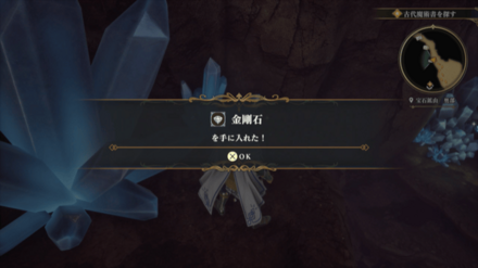 宝石鉱山・奥地の場所の見た目