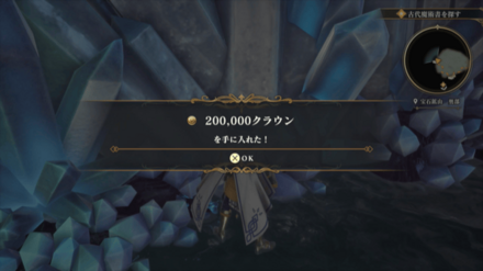 宝石鉱山・奥地の場所の見た目