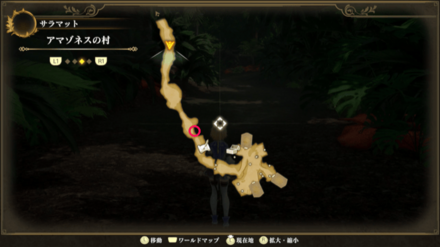 アマゾネスの村のマップ