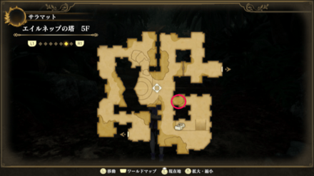 エイルネップの塔5Fのマップ