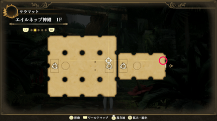 エイルネップの神殿1Fのマップ