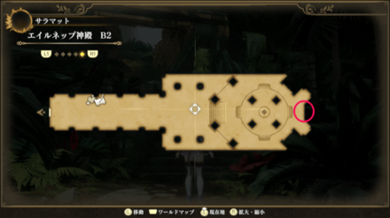 エイルネップの神殿B2のマップ