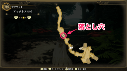 落とし穴の場所