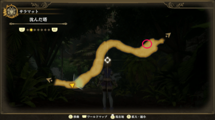 沈んだ塔のマップ