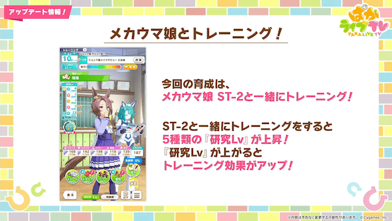 研究Lvを上げてトレーニング効果アップ