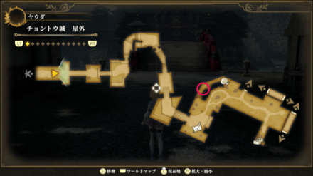 チョントウ城 屋外のマップ