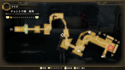 チョントウ城 屋外のマップ