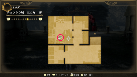 チョントウ城 三の丸 1Fのマップ