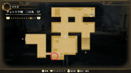 チョントウ城 二の丸 1Fのマップ