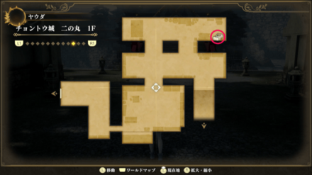 チョントウ城 二の丸 1Fのマップ