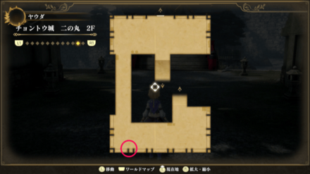 チョントウ城 二の丸 2Fのマップ