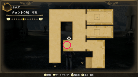チョントウ城 牢屋のマップ