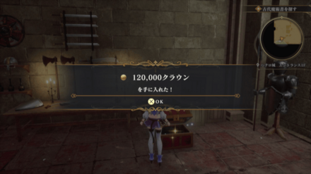 ハクロ城 エントランス1Fの場所の見た目