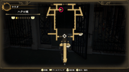 ハクロ城のマップ