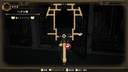 ハクロ城のマップ