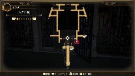 ハクロ城のマップ