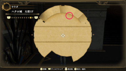 ハクロ城 大塔1Fのマップ