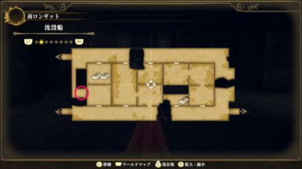 沈没船のマップ