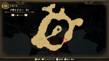 子供と子ムーB1のマップ