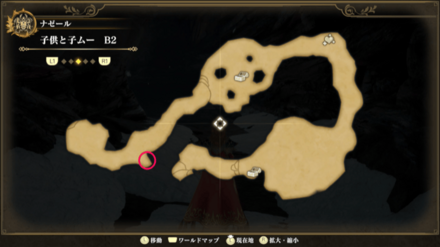 子供と子ムーB2のマップ