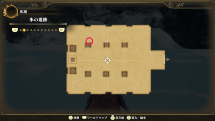 氷の遺跡のマップ