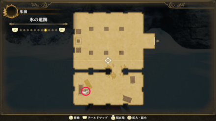 氷の遺跡のマップ