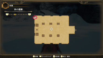 氷の遺跡のマップ