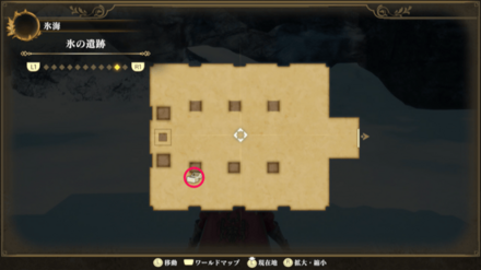 氷の遺跡のマップ