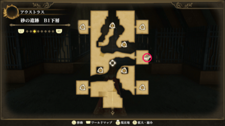 砂の遺跡 B1下層のマップ