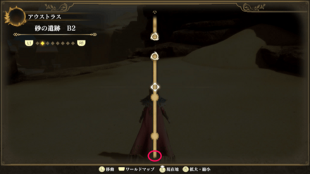 砂の遺跡 B2のマップ