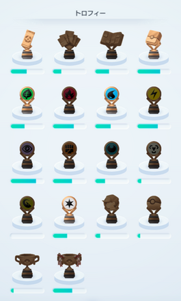 トロフィー画面