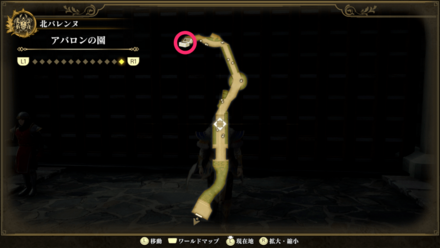 アバロンの園のマップ