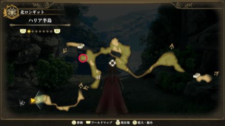 ハリア半島のマップ