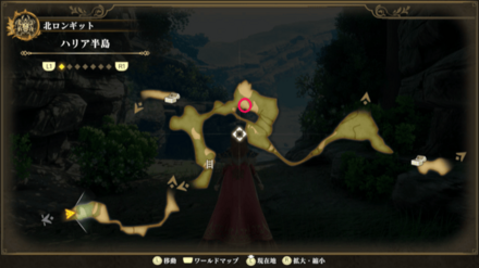 ハリア半島のマップ