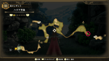 ハリア半島のマップ