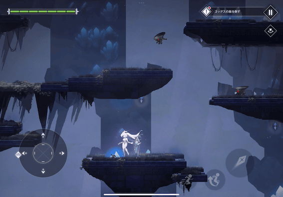 右上を目指しながら岩場を登る