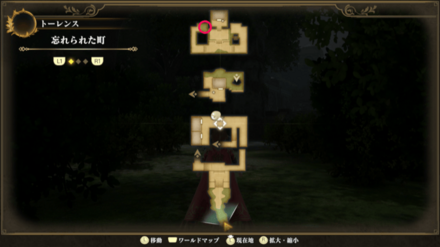 忘れられた町のマップ