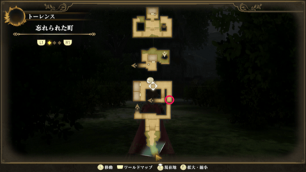 忘れられた町のマップ