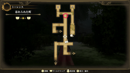 忘れられた町のマップ