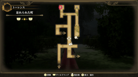 忘れられた町のマップ