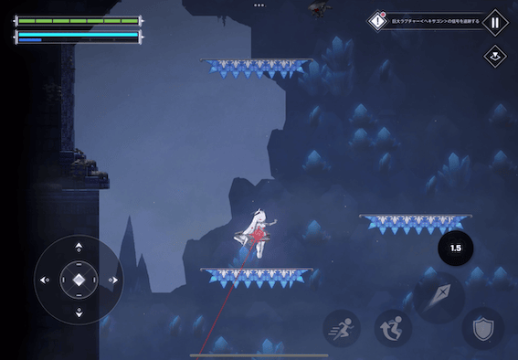 4つのリフトがあるエリアは中腹から右の岩場へ