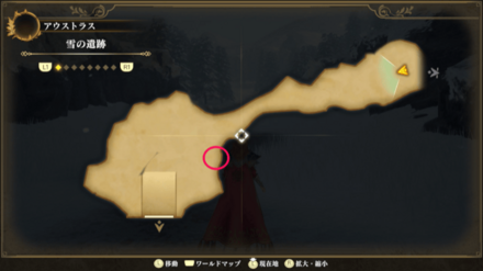 雪の遺跡のマップ