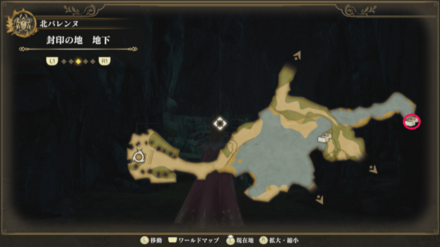 封印の地 地下のマップ
